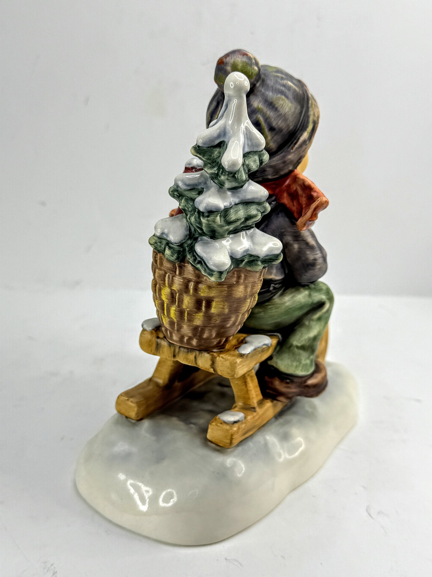 Vintage Goebel Hummel "Ride Into Christmas" 396/I Figurine Boy Sled Mint A1012
