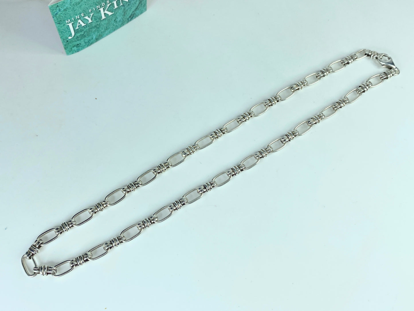 Jay King 6.21mm Sterling Silver 925 Chain Tie link necklace 17.0" 23.3g JR9869