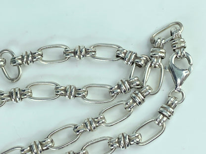 Jay King 6.21mm Sterling Silver 925 Chain Tie link necklace 17.0" 23.3g JR9869