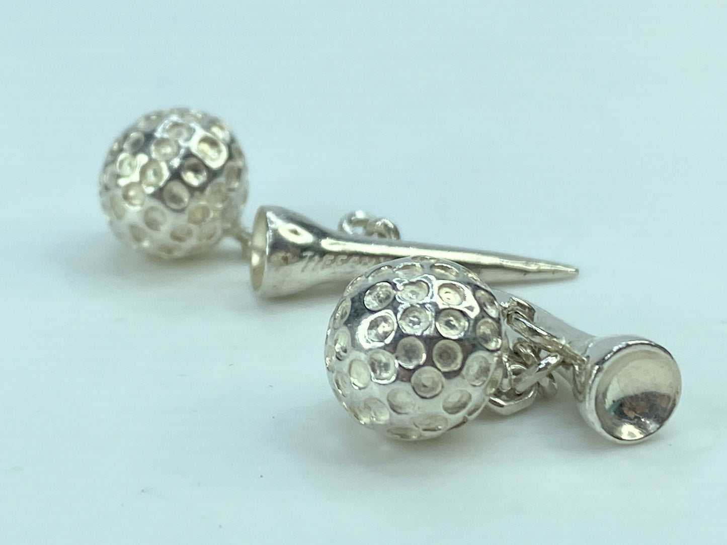Tiffany & Co Estate Golf Ball Cufflinks Sterling Silver 16.2g JR683