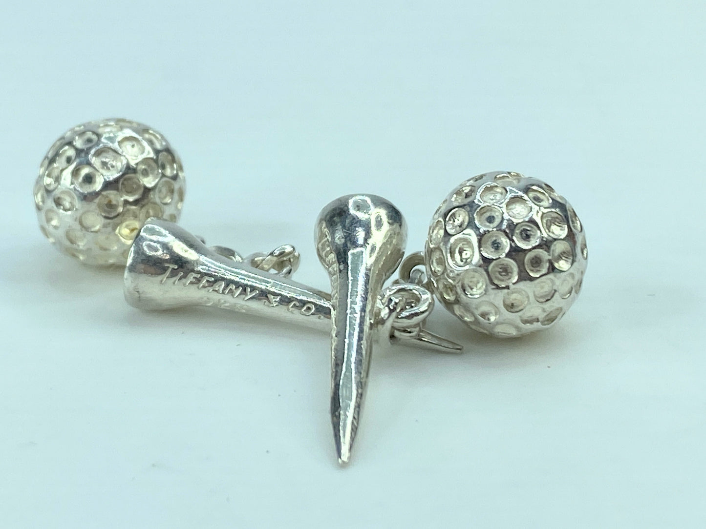 Tiffany & Co Estate Golf Ball Cufflinks Sterling Silver 16.2g JR683