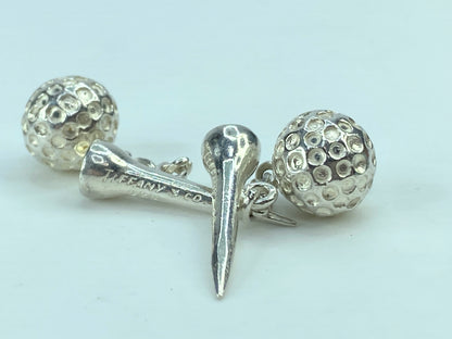 Tiffany & Co Estate Golf Ball Cufflinks Sterling Silver 16.2g JR683