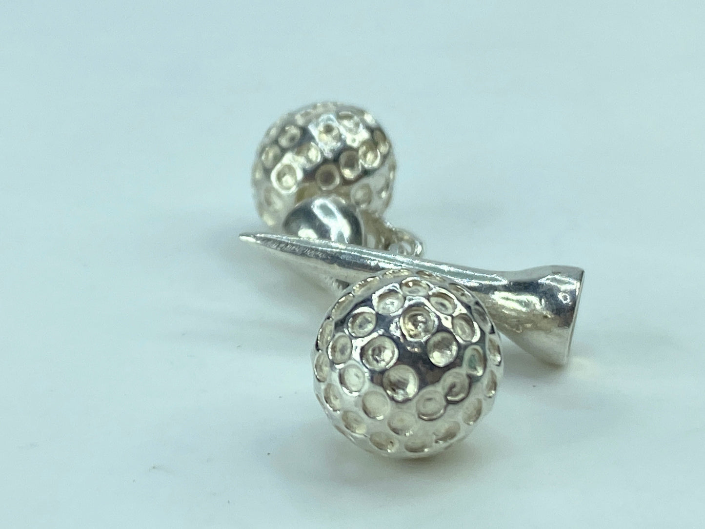 Tiffany & Co Estate Golf Ball Cufflinks Sterling Silver 16.2g JR683