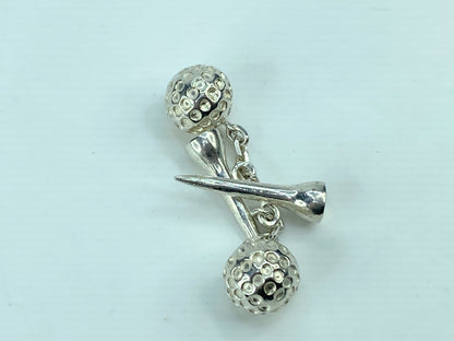 Tiffany & Co Estate Golf Ball Cufflinks Sterling Silver 16.2g JR683