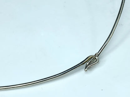 Tiffany & Co Elsa Peretti Sterling Silver Bean Choker Necklace 15.5" JR1235