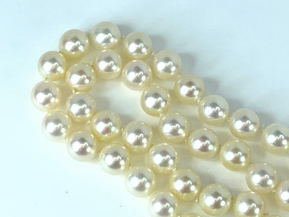 Mikimoto 7.6mm Akoya cultured Pearl 14 Karat c1970's necklace