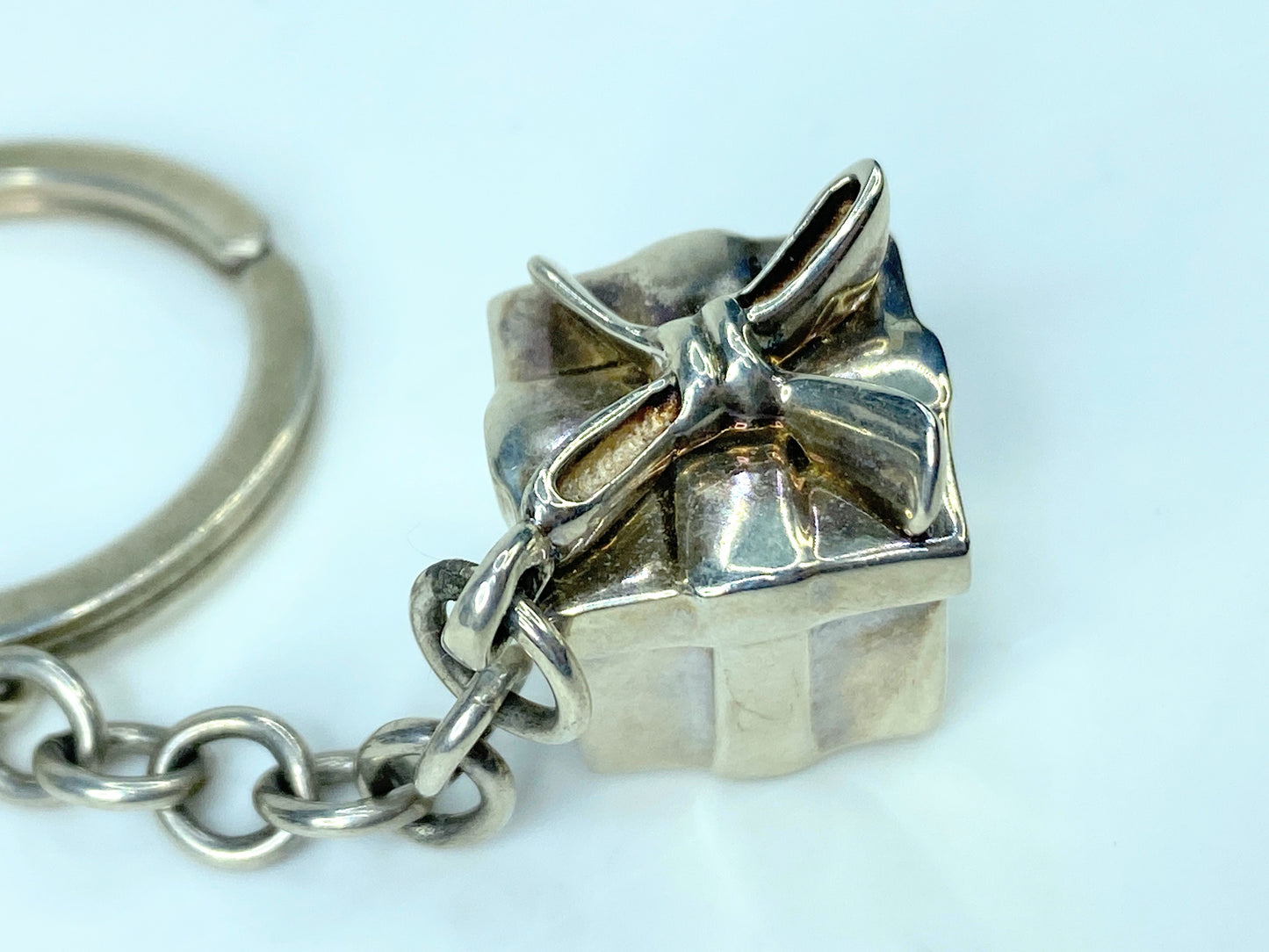 Vintage sterling silver Tiffany and Co gift present keychain key chain SS113