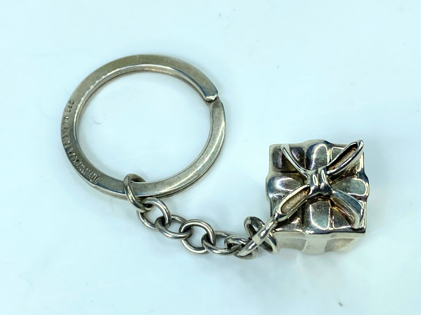 Vintage sterling silver Tiffany and Co gift present keychain key chain SS113