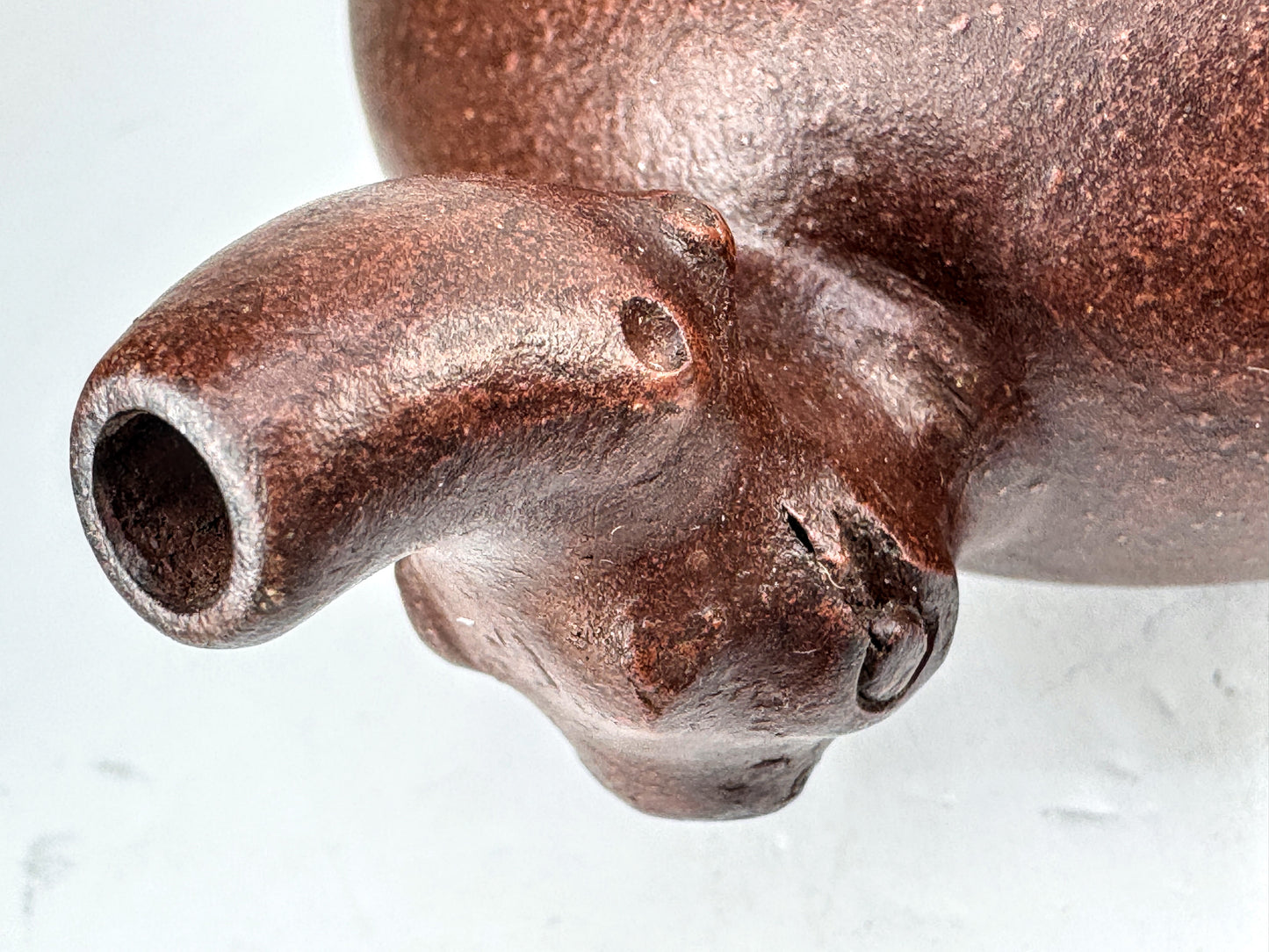 Vintage Classic Yixing Zisha 宜興紫砂 Squirrel and Grapevine Clay Teapot w/org box A1027