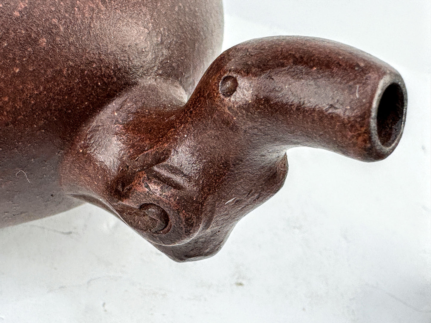 Vintage Classic Yixing Zisha 宜興紫砂 Squirrel and Grapevine Clay Teapot w/org box A1027