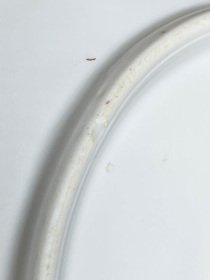 Antique German Gold Trim Scallop Edge Purple Shell Highlight oyster plate A523