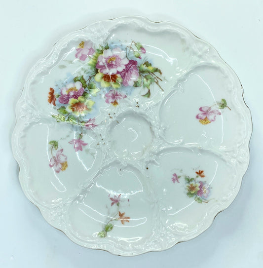 19th C. Royal Austria Gilt Scalloped Oyster Plate 8.75" Mint A525