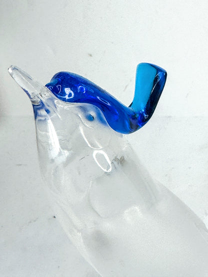 Lalique France Pair Pimlico Blue Crested Birds Crystal Figurines Mint A1018