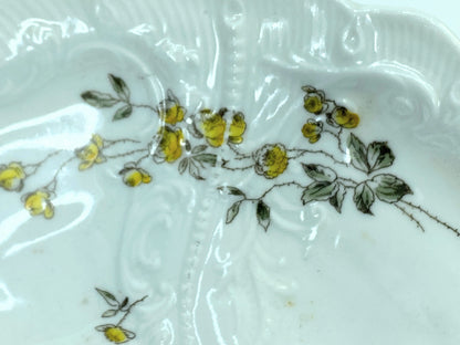 Weimar Oyster Plate - Germany Circa 1898 Dainty Alpine flower 8 3/8" A527