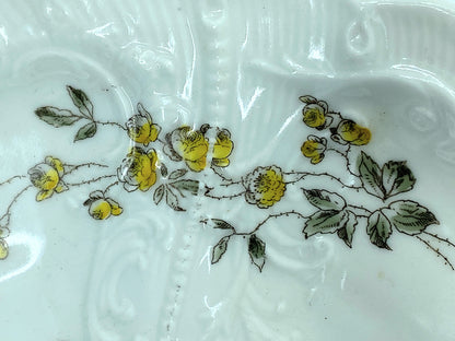 Weimar Oyster Plate - Germany Circa 1898 Dainty Alpine flower 8 3/8" A527