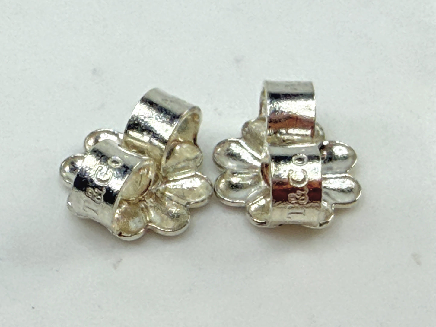 Vintage Tiffany & Co. Sterling Silver Key Stud Earrings 10.7mm JR1544
