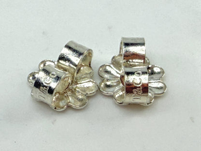 Vintage Tiffany & Co. Sterling Silver Key Stud Earrings 10.7mm JR1544