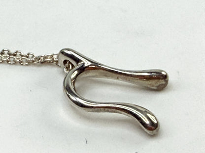 Vintage Tiffany & Co Sterling Silver Initial N Letter Pendant Necklace JR1545