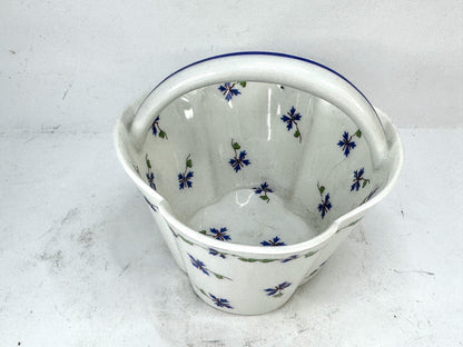 Haviland Limoges Blue Cornflower Porcelain Basket Centerpiece A1020