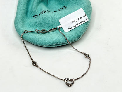 Vintage Tiffany & Co. Elsa Peretti Open Heart Diamond Bracelet JR1546