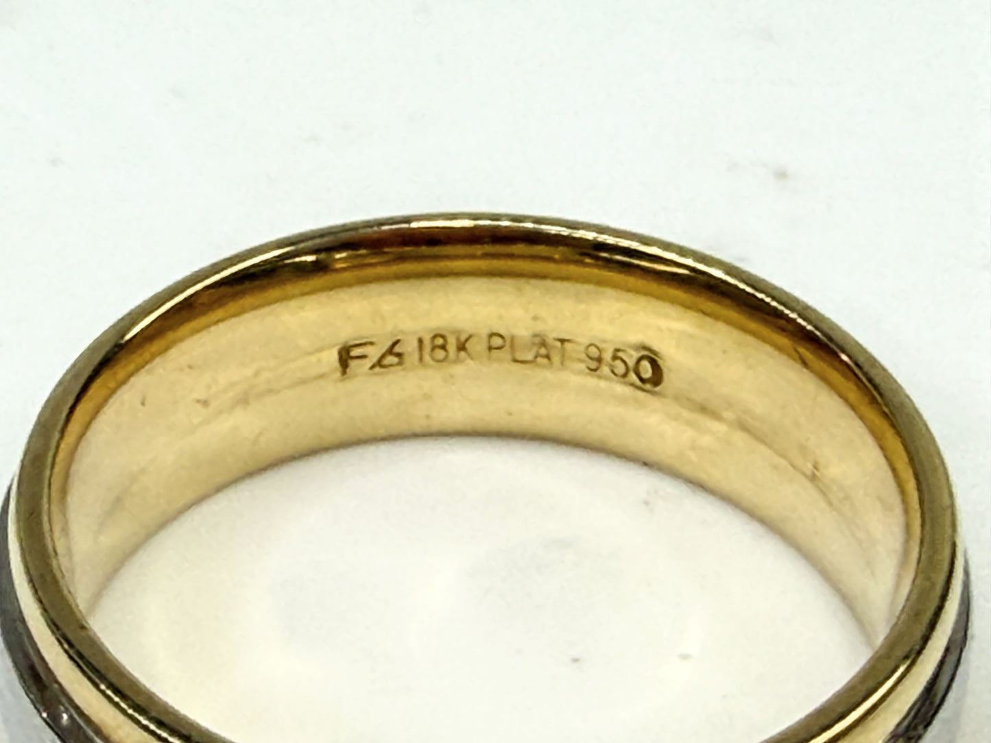 Vintage Fredrick Goldman 18K Gold and Platinum 950 Band JR1548