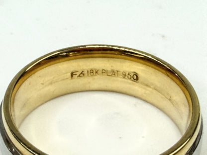 Vintage Fredrick Goldman 18K Gold and Platinum 950 Band JR1548