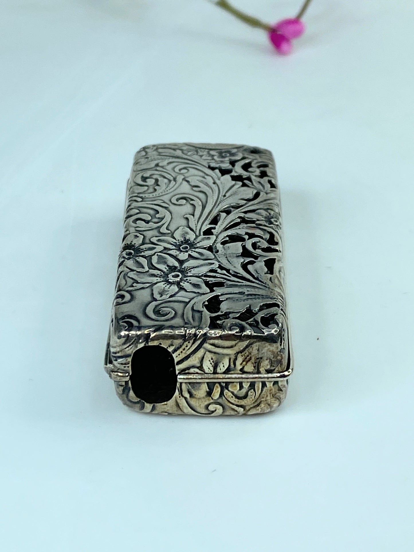 Rare Victorian Silver Vesta Case & Cigar Cutter 26.5g 2 1/4" x 1" x 15.8mm SS109