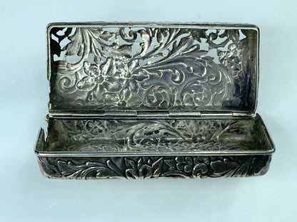 Rare Victorian Silver Vesta Case & Cigar Cutter 26.5g 2 1/4" x 1" x 15.8mm SS109