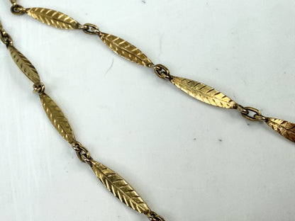 Antique 14K Gold Cameo Unique Link Necklace 16” JR1549