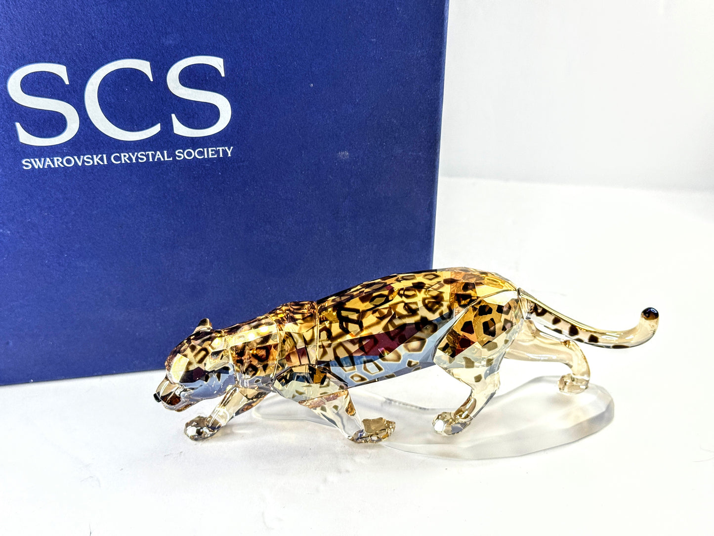 Vintage Swarovski Crystal Golden Shine Jaguar Figurine Mint S295