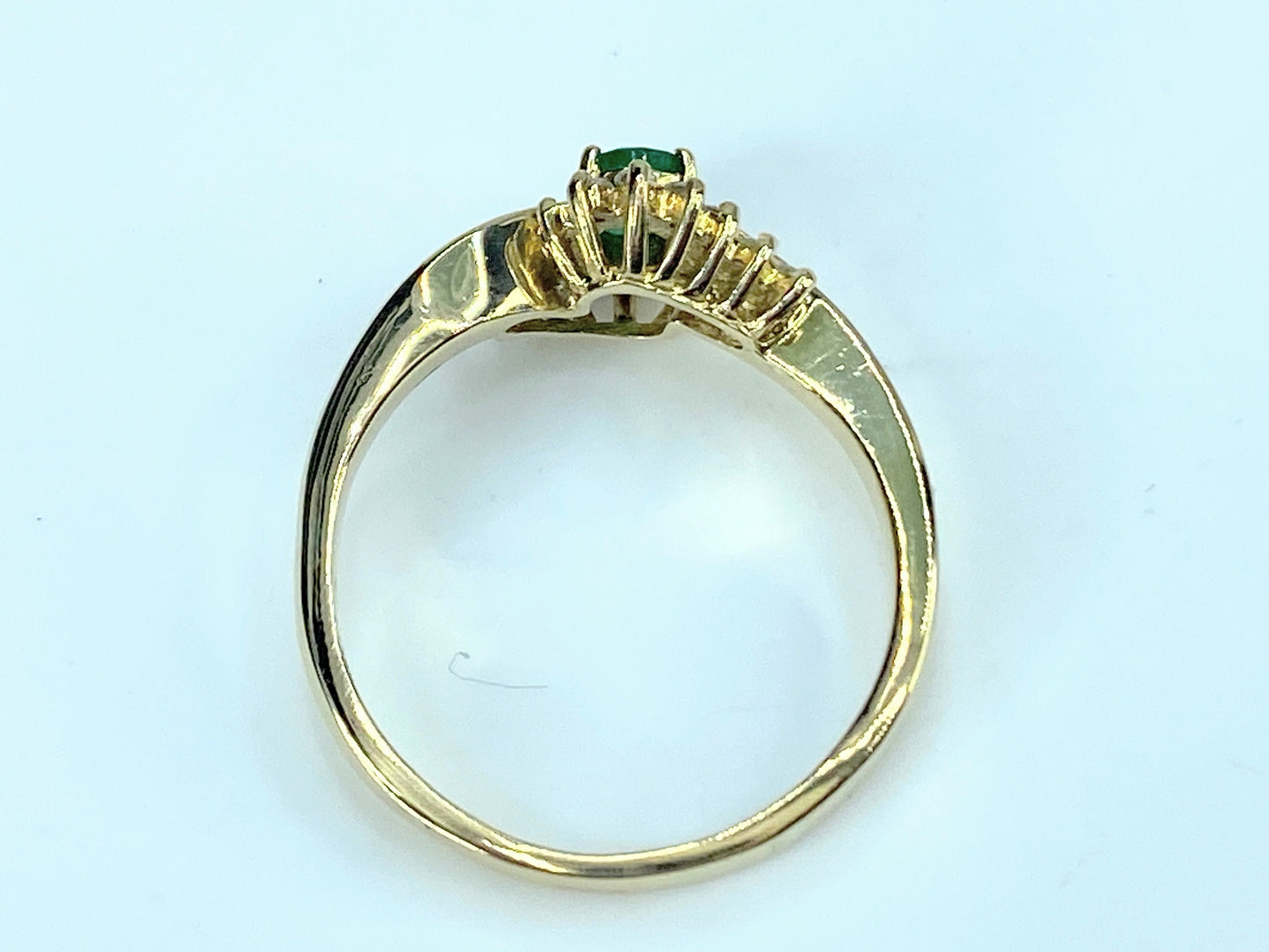 18K yellow gold Emerald Diamond statement ring JR9321