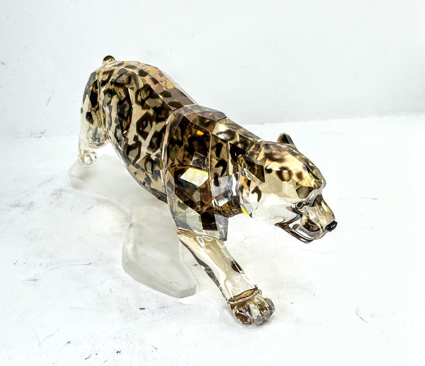 Vintage Swarovski Crystal Golden Shine Jaguar Figurine Mint S295