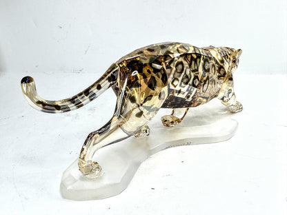 Vintage Swarovski Crystal Golden Shine Jaguar Figurine Mint S295