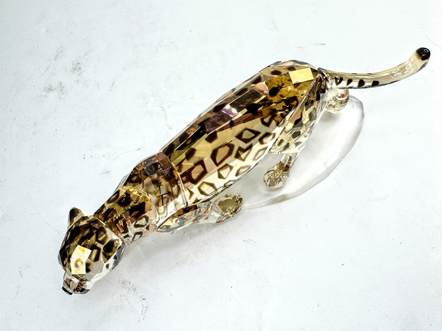 Vintage Swarovski Crystal Golden Shine Jaguar Figurine Mint S295