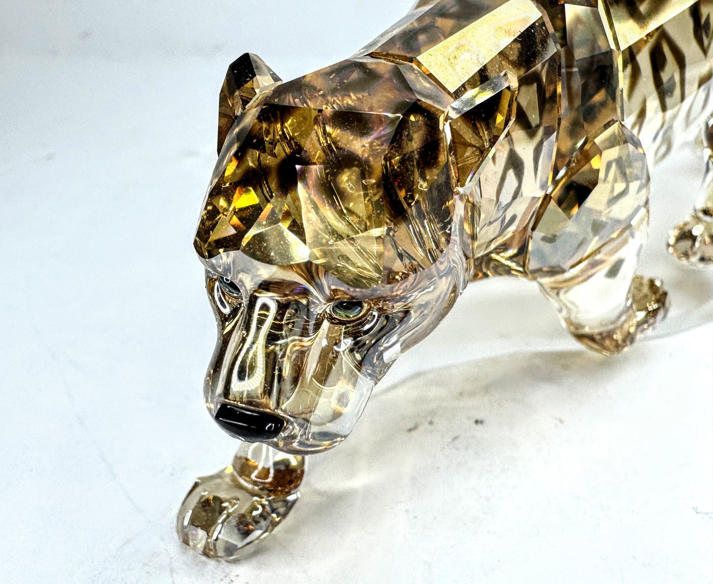Vintage Swarovski Crystal Golden Shine Jaguar Figurine Mint S295