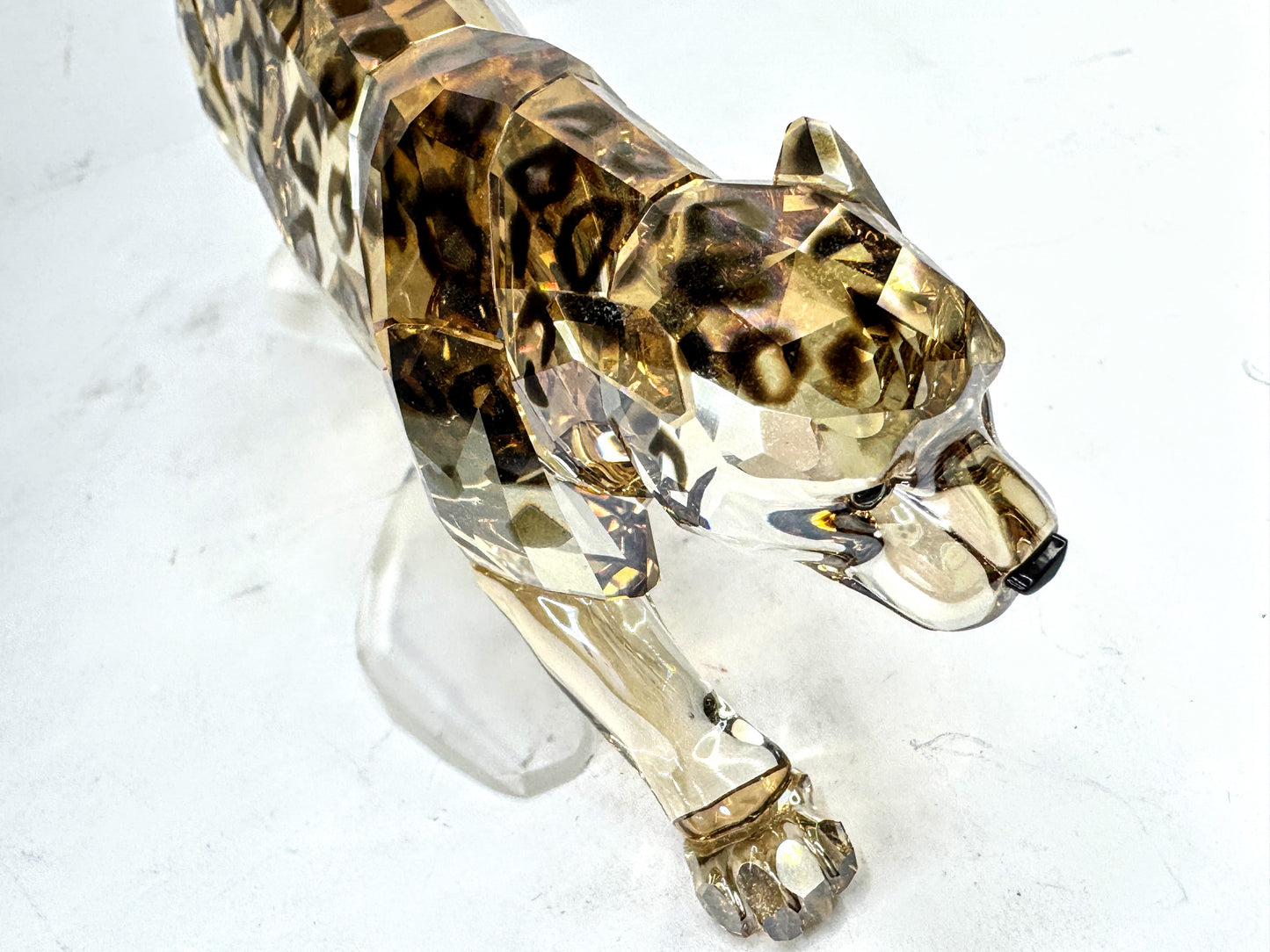 Vintage Swarovski Crystal Golden Shine Jaguar Figurine Mint S295