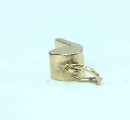 10K yellow gold 3D Whistle charm JR9282