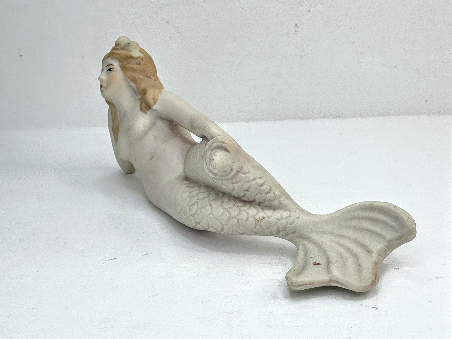 Mid Century Japanese Bisque Lounging Mermaid Figure A1026