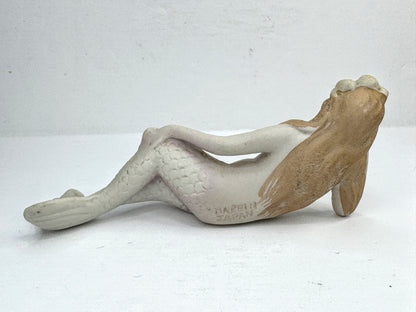 Mid Century Japanese Bisque Lounging Mermaid Figure A1026