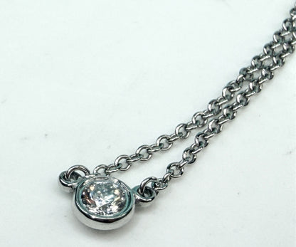 Vintage Tiffany & Co. PT950 Diamond By The Yard Necklace 16" JR1553