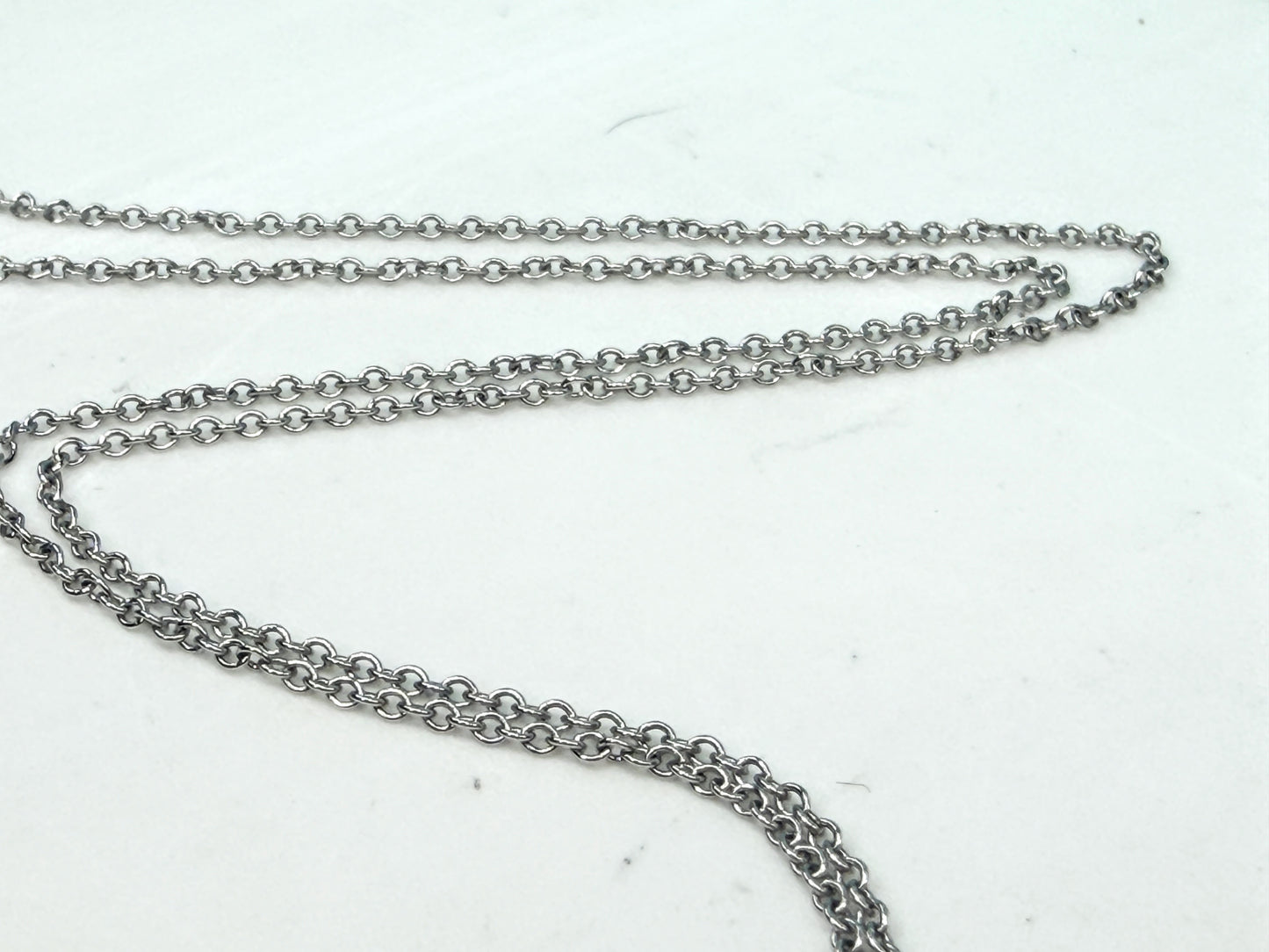 Vintage Tiffany & Co. PT950 Diamond By The Yard Necklace 16" JR1553