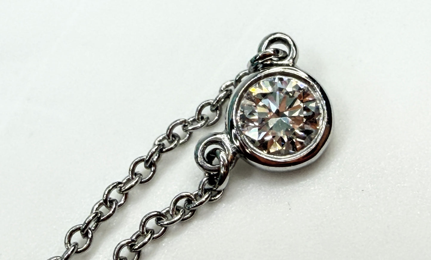Vintage Tiffany & Co Elsa Peretti Diamond by the Yard Platinum Necklace JR1579