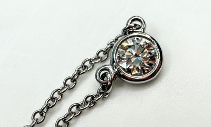 Vintage Tiffany & Co Elsa Peretti Diamond by the Yard Platinum Necklace JR1579