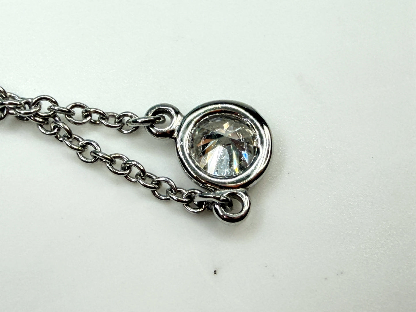 Vintage Tiffany & Co Elsa Peretti Diamond by the Yard Platinum Necklace JR1579