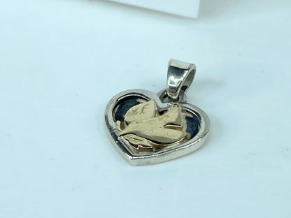 James Avery Dove of Peace Pendant 14k Gold Sterling Silver Retired Rare JR1035