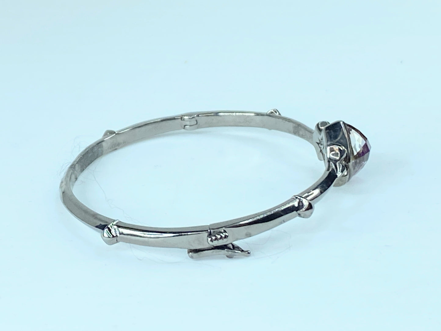 Stephen Webster Silver Quartz and Sugilite Bangle Bracelet