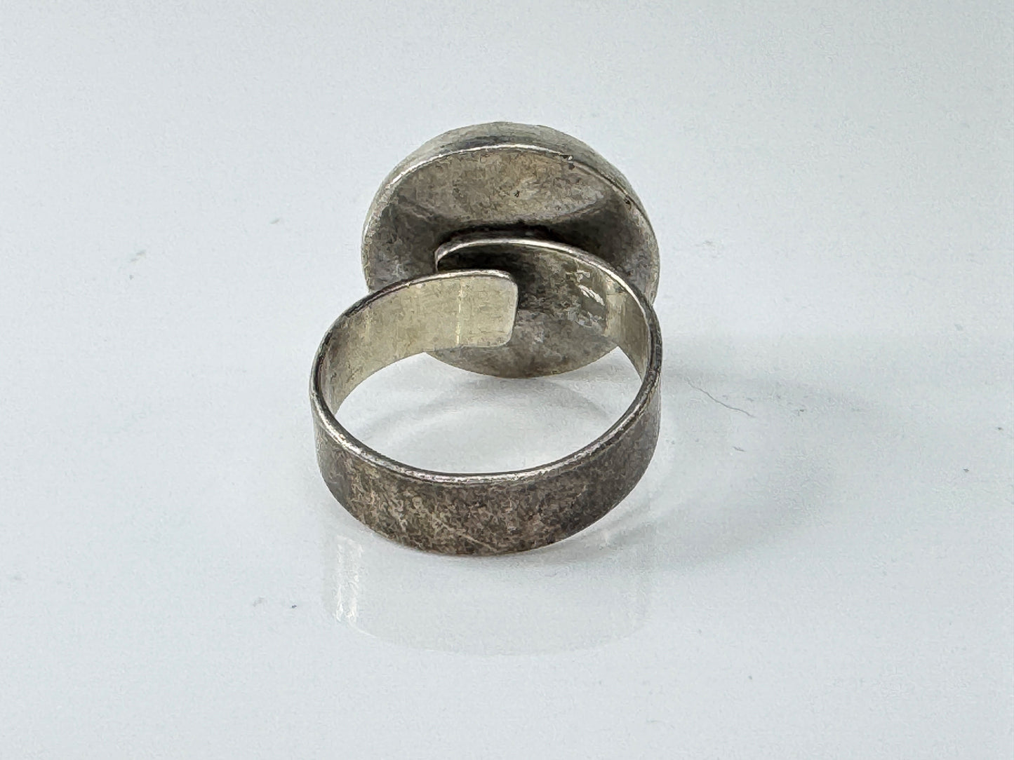 Sterling Silver Hand Hammered Dome Adjustable Rings8 8.5g JR1718