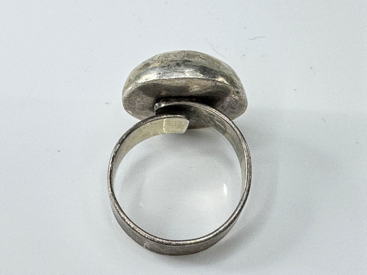 Sterling Silver Hand Hammered Dome Adjustable Rings8 8.5g JR1718