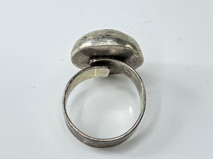 Sterling Silver Hand Hammered Dome Adjustable Rings8 8.5g JR1718