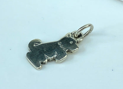James Avery Sterling Silver Sitting Dog Pendant Charm Puppy JR1036